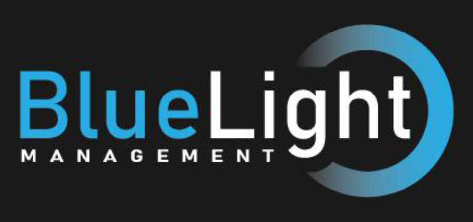 Blue light management logo dark