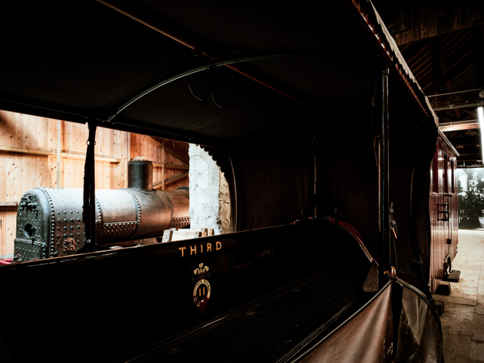 29 BLW View through Locos in New Interpretation Space in Old Carriage Shed By Claire Fear